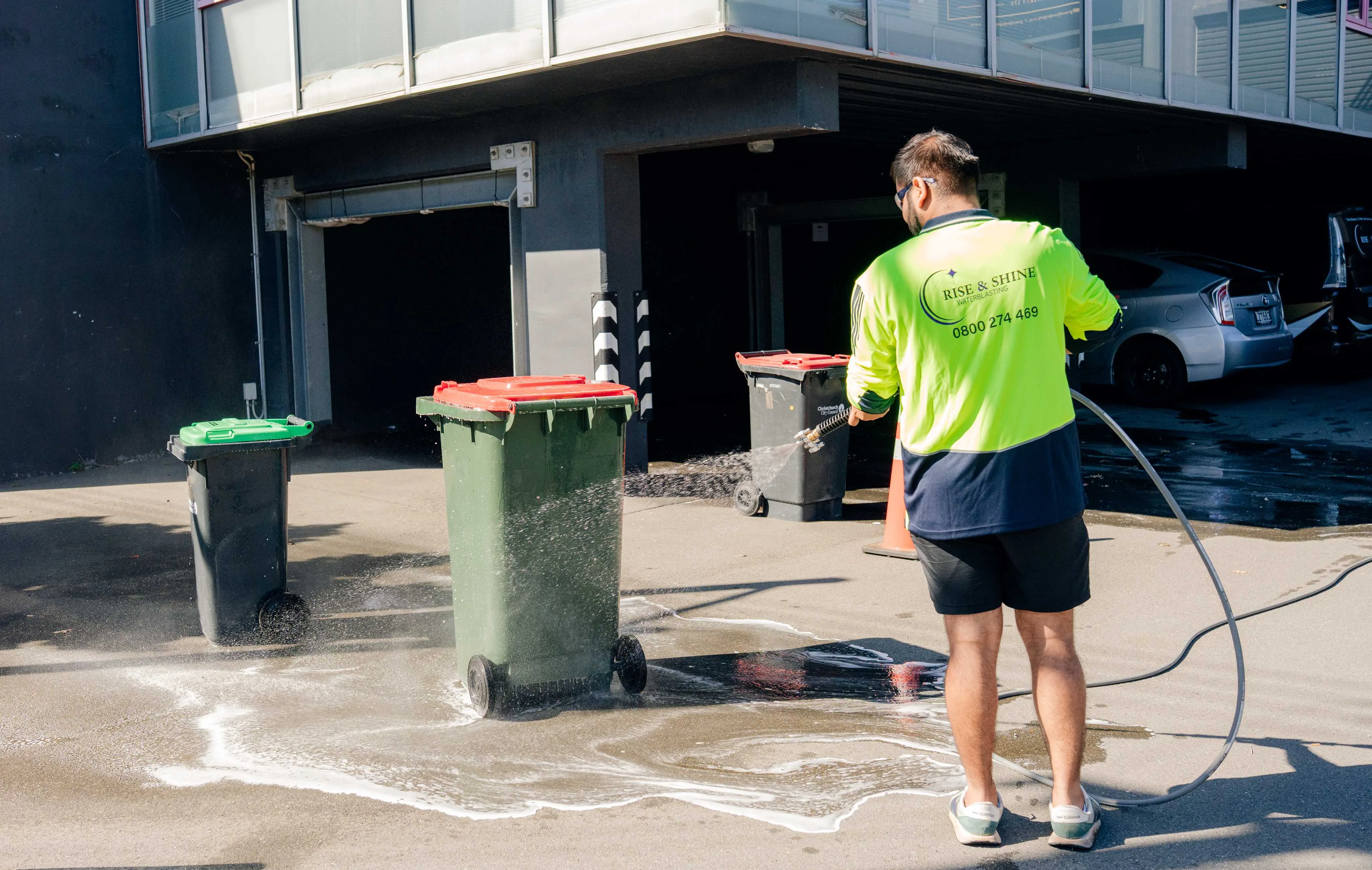 Water blasting results Christchurch property